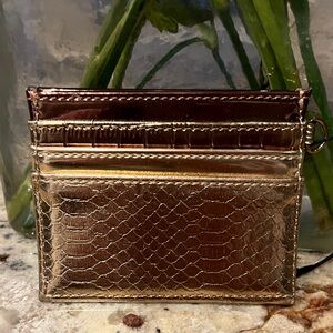 Aldo Metallic Gold Card Holder